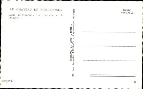Ak Pierrefonds Oise, Le Chateau, La Chapelle et le Donjon
