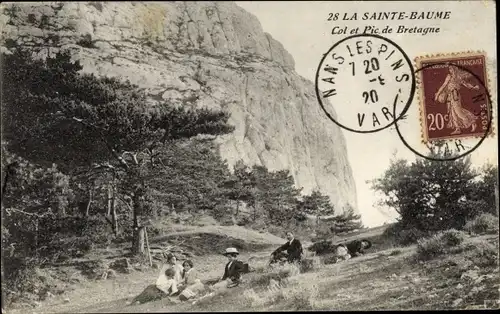 Ak La Sainte Baume Bouches du Rhône, Col et Pic de Bretagne