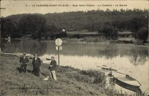 Ak La Varenne Saint Hilaire Val de Marne, Quai Saint Hilaire, Le Chatelet, La Marne