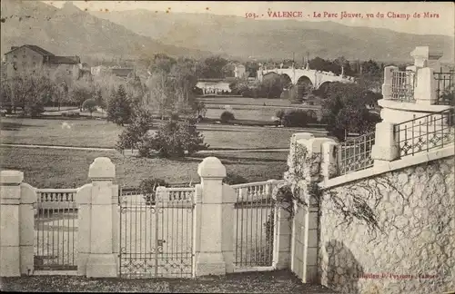 Ak Valence Drôme, Le Parc Jouvet, Champ de Mars