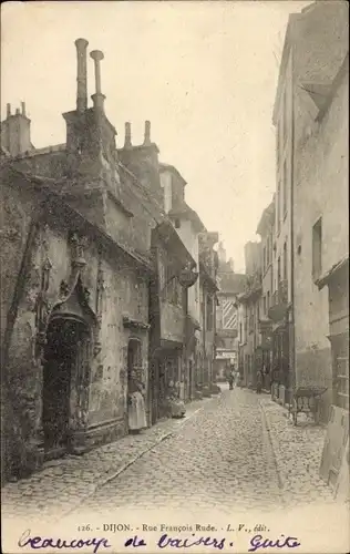 Ak Dijon Côte d'Or, Rue François Rude