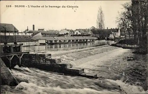 Ak Dijon Côte d'Or, L'Ouche, le Barrage du Chinois