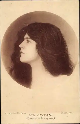 Ak Mlle. Delvair, Schauspielerin, Comedie Francaise, Portrait