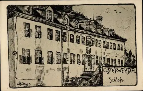 Künstler Ak W. Röttger, Elsterwerda in Brandenburg, Schloss
