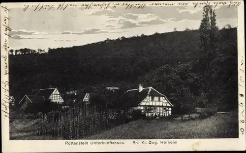 Ak Rottenstein Aidhausen Unterfranken, Unterkunftshaus, Rhönklubzweigverein
