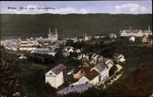 Ak Prüm in der Eifel, Blick vom Calvarienberg
