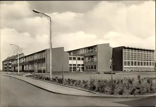 Ak Bitterfeld in Sachsen Anhalt, Polytechnische Oberschule, Anhalt Siedlung