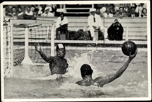 Sammelbild Olympia 1936, Wasserballspiel Deutschland gegen Tschechien