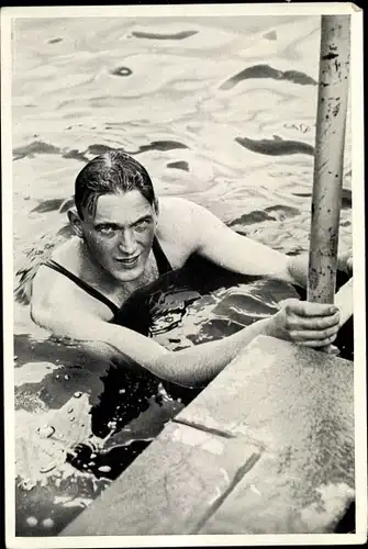 Sammelbild Olympia 1936, Deutscher Schwimmer Erwin Sietas
