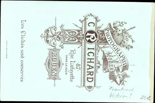 Kabinett Foto Französischer Seemann in Uniform, Orden