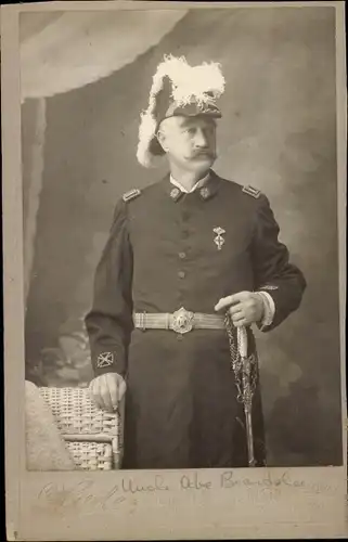 Kabinett Foto Manchester Iowa, Freemason, Freimaurer in Uniform, Orden