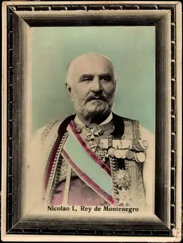 Foto Montenegro, Nicolao I, König Nikola, Portrait, Orden