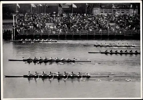 Sammelbild Olympia 1936, Ruderwettkampf
