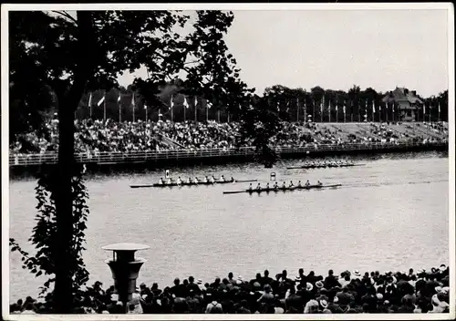 Sammelbild Olympia 1936, Ruderwettkampf in Grünau