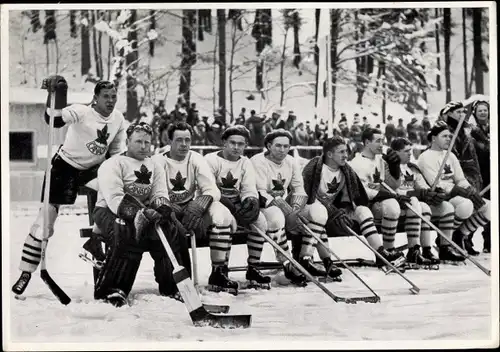 Sammelbild Olympia 1936, Kanadische Eishockeymannschaft