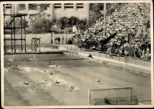 Sammelbild Olympia 1932, Wasserballspiel USA Deutschland