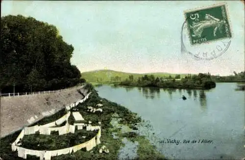 Ak Vichy Allier, Vue de l'Allier