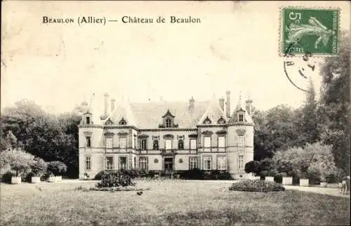 Ak Beaulon Allier, Chateau de Beaulon, jardin