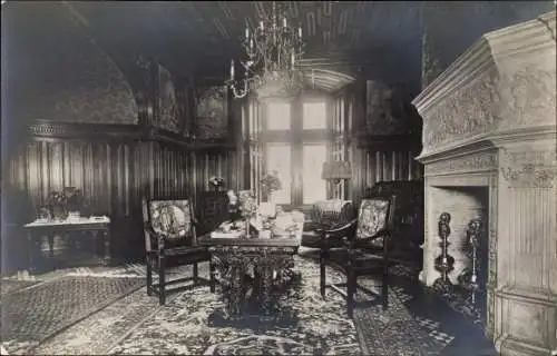 Ak Peyrieu Ain, Chateau, Salon Renaissance