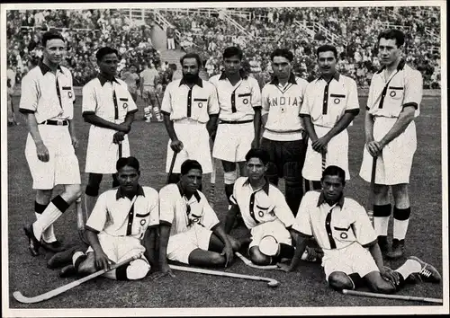 Sammelbild Olympia 1936, Indische Hockeymannschaft