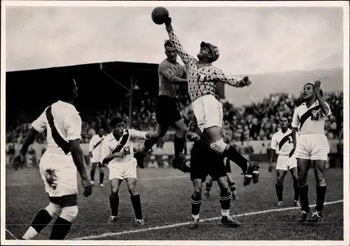 Sammelbild Olympia 1936, Handballspiel Südamerika gegen Österreich