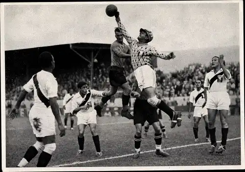 Sammelbild Olympia 1936, Handballspiel Südamerika gegen Österreich