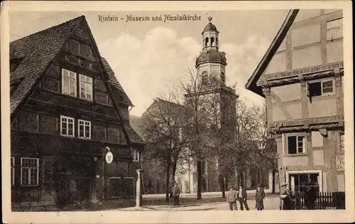 Ak Rinteln an der Weser, Museum, Nicolaikirche