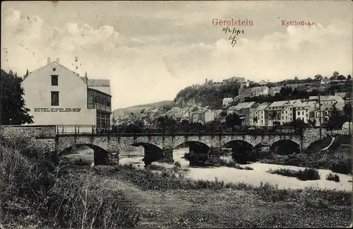 Ak Gerolstein in der Eifel, Kyllbrücke