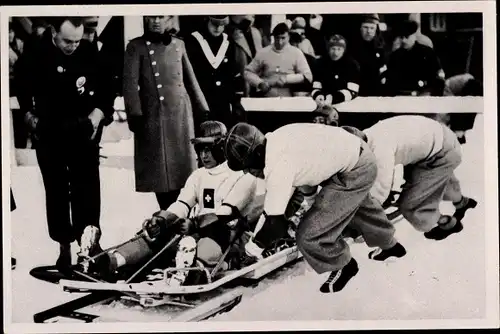 Sammelbild Olympia 1936, Reto Capadrutt, Bob Schweiz I