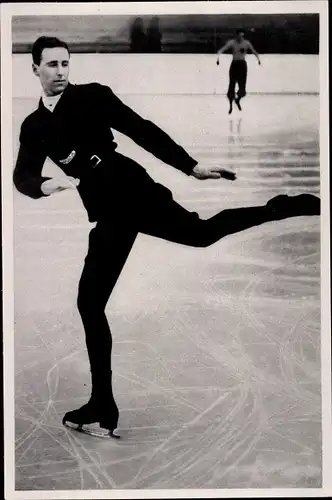 Sammelbild Olympia 1936, Kanadischer Eiskunstläufer Montgomery Wilson