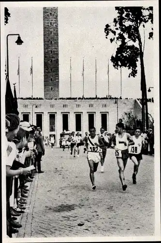 Sammelbild Olympia 1936, Marathonläufer Kitel Son