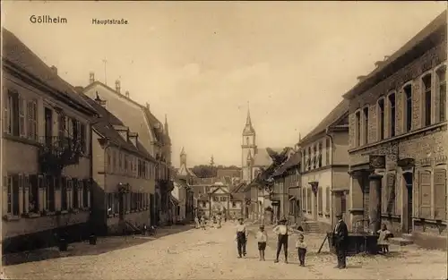 Ak Göllheim in der Pfalz, Hauptstraße