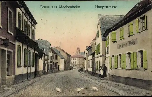 Ak Meckenheim in der Pfalz, Hauptstraße, Gasthaus Zum Prinzen Ludwig