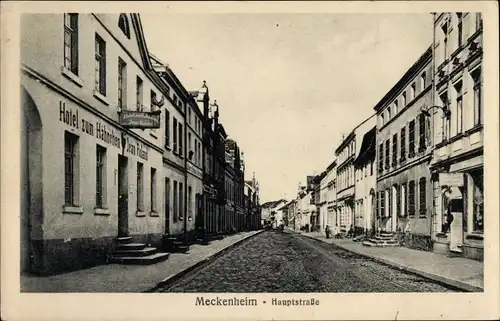 Ak Meckenheim in der Pfalz, Hauptstraße, Hotel Zum Hähnchen