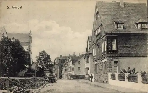 Ak Sankt Wendel im Saarland, Straßenpartie