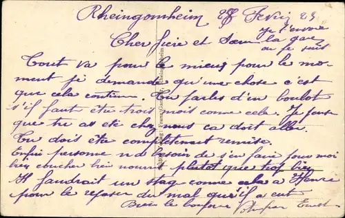Ak Rheingönheim Ludwigshafen am Rhein, Bahnhof, Übergang, Mozartschule als Lazarett