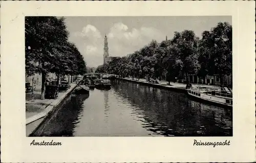 Ak Amsterdam Nordholland Niederlande, Prinsengracht