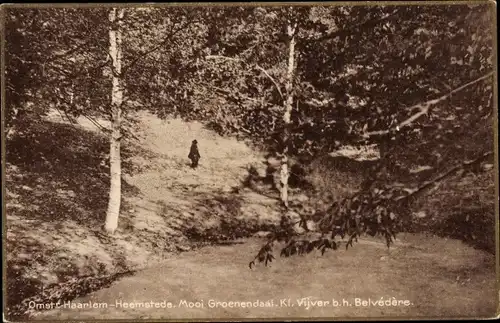 Ak Heemstede Nordholland, Groenendaal, Omst-Haarlem-Heemstede, Kl. Vijver b.h. Belvedere