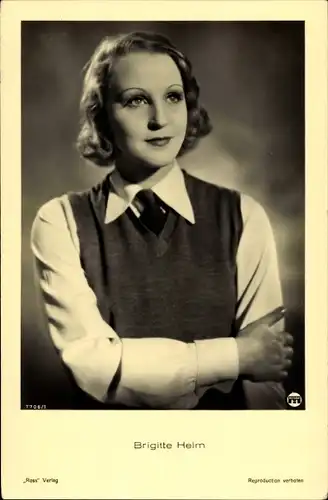 Ak Schauspielerin Brigitte Helm, bekannt aus Metropolis, Portrait