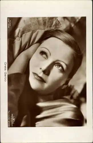 Ak Schauspieler Greta Garbo, Portrait