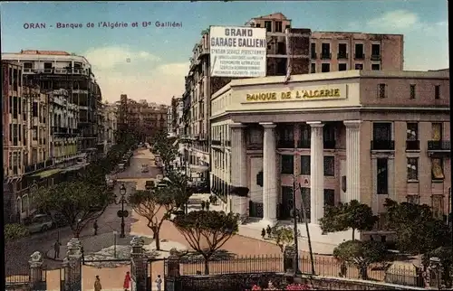 Ak Oran Algerien, Banque de l'Algerie et Bd Galliéni