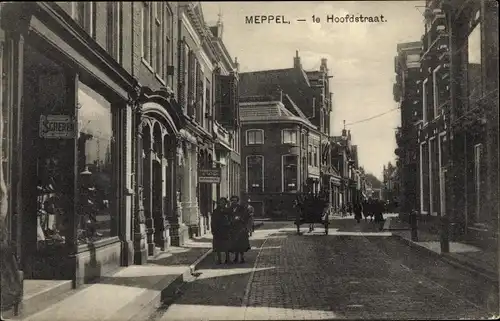 Ak Meppel Drenthe Niederlande, 1e Hoofdstraat