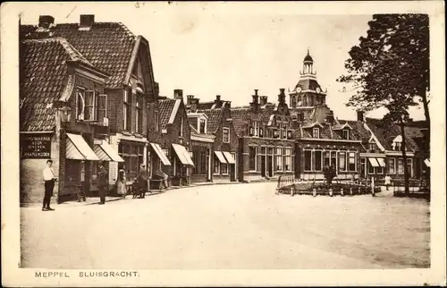 Ak Meppel Drenthe Niederlande, Sluisgracht