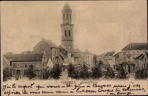 Ak Lokeren Ostflandern, Grand' Place