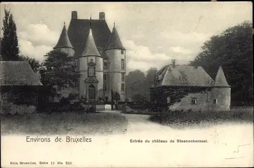 Ak Steenokkerzeel Steenockerzeel Flämisch Brabant, Entree du chateau