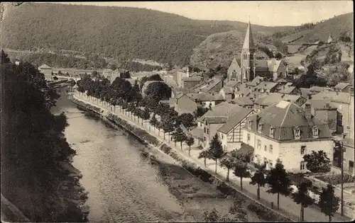 Ak Laroche La Roche en Ardennes Wallonien Luxemburg, l'Ourthe et le Boulevard