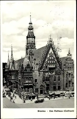Ak Wrocław Breslau Schlesien, Rathaus