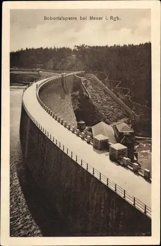 Ak Pilchowice Mauer Wleń Lähn Schlesien, Bobertalsperre