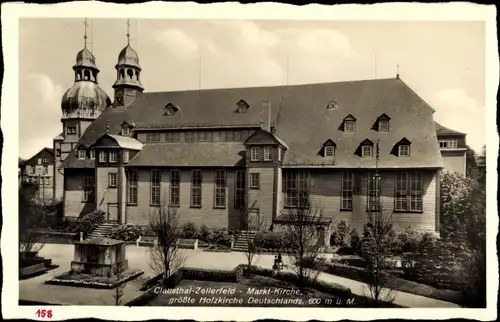 Ak Clausthal Zellerfeld im Oberharz, Markt-Kirche