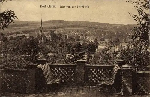 Ak Bad Elster im Vogtland, Blick von der Bettybank